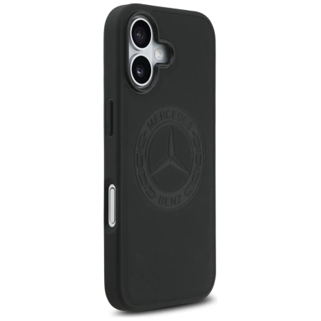 Mercedes Leather Vintage Logo MagSafe Case for iPhone 17 - Black
