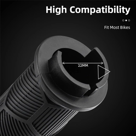 Rockbros 40720007001 Fahrradgriffe mit Reflektor – Schwarz