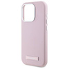 Original Handyhülle IPHONE 15 PRO MAX Karl Lagerfeld Hardcase FW Metal Plate MagSafe (KLHMP15XPGMSRPP) rosa