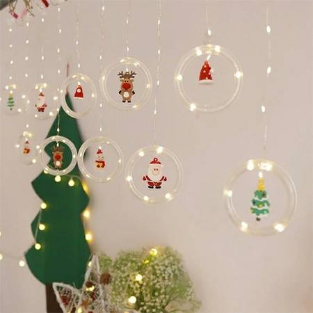 Lampki świąteczne LED zestaw figurki 10szt. - okrągłe