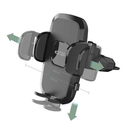 Uniwersalny Uchwyt Samochodowy do Montażu w Odtwarzaczu CD Tech-Protect V3 czarny