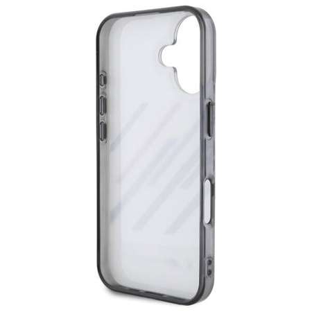 Original Handyhülle IPHONE 16 BMW Hardcase Motosport IML Random Stripes (BMHCP16S23HTRAG) grau