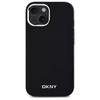 Original Handyhülle IPHONE 15 DKNY Hardcase Plain Logo MagSafe (DKHMP15SPSCMCLK) schwarz