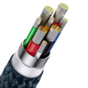 Baseus Flash Series II USB Type C / USB Type A cable - USB Type C / Lightning / micro USB 100 W 1.5 m blue (CASS030203)