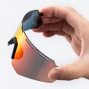Rockbros Polarized Cycling Glasses with UV Protection and Corrective Insert - Gray