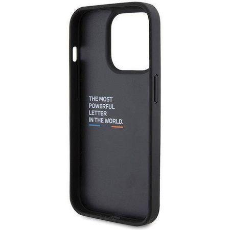 BMW BMHCP15L22PTDK iPhone 15 Pro 6.1&quot; black/black Leather Stamp Tricolor