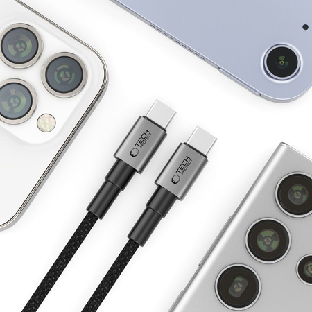 TECH-PROTECT ULTRABOOST DNA MAGTWIST TYPE-C CABLE PD 100W / 5A 100CM IRON GREY