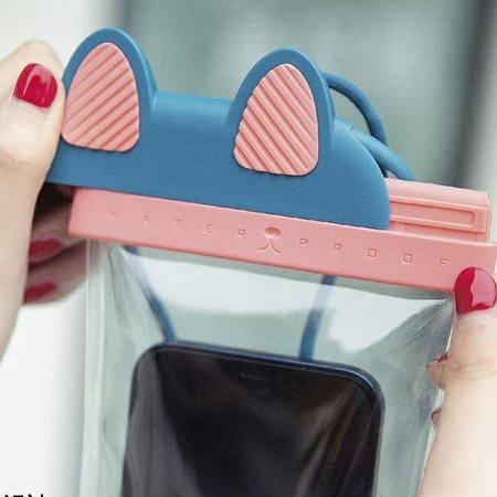 Case 7" USAMS Waterproof Case (YD010) blue & pink