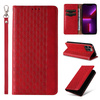 Magnet Strap Case für Samsung Galaxy S23+ Flip Wallet Mini Lanyard Stand rot