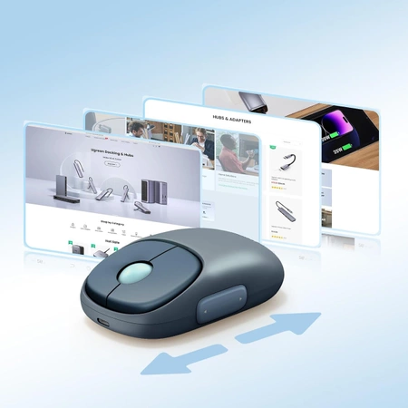 Ugreen MU102 FUN+ Bluetooth / 2,4 GHz kabellose Maus – Schwarz