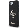 Guess Fixed Glitter Big 4G Case für iPhone 16e - Schwarz