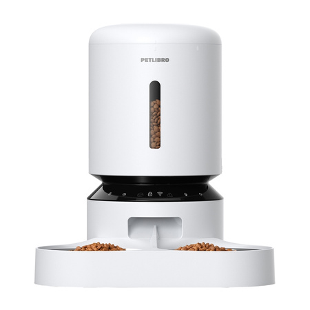 Dozownik karmy Petlibro Granary z podwójną miską, Wifi, 5L(biały)