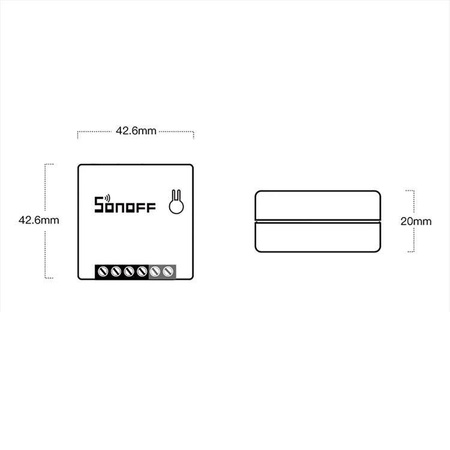 Sonoff MINI R2 WI-FI Wireless Smart Switch (inside electrical box) white (M0802010010)