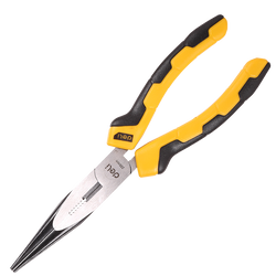 Szczypce wydłużone proste Deli Tools EDL2108, 8" (żółte)