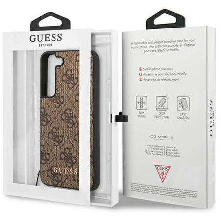 Guess 4G Charms Collection - Etui Samsung Galaxy S23 (brązowy)