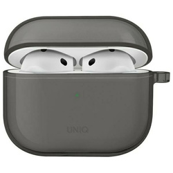 UNIQ etui Glase AirPods 4 dymny/glossy smoke
