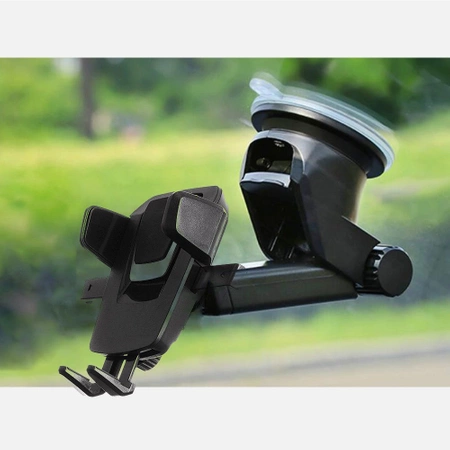 Telescopic Car Mount Phone Holder Dashboard or Windshield for black