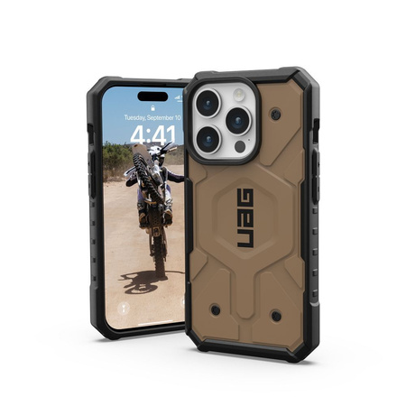 Etui UAG Pathfinder MagSafe do iPhone 15 Pro - brązowe