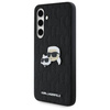 Oryginalne Etui SAMSUNG GALAXY S24 FE Karl Lagerfeld Hardcase Monogram Karl&Choupette Head Pin (KLHCS24FEPGKLKCPK) czarne