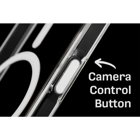 Futerał nieżółknący Clear Elite Mag Cover kompatybilny z MagSafe i Camera Control button pasuje do IPHONE 16 transparent