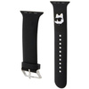 Armband für APPLE WATCH 4 / 5 / 6 / 7 / 8 / SE / ULTRA (42 / 44 / 45 / 49 MM) Karl Lagerfeld Strap 3D Rubber Choupette Head (KLAWLSLCNK) schwarz