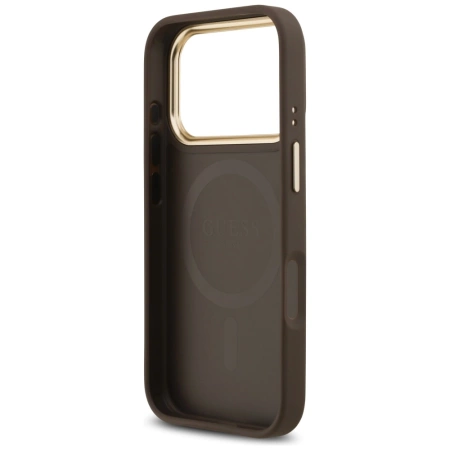 Guess 4G Strass Logo MagSafe case for iPhone 17 Pro - brown