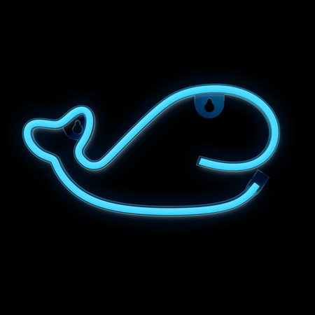 Neon LED WIELORYB niebieski Bat + USB FLNE19 Forever Light