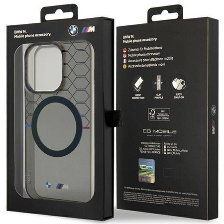 Hülle BMW BMHMP14LHGPK iPhone 14 Pro 6.1&quot; Grau/Grau Muster MagSafe