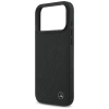 Mercedes Leather Large Laurel Leave MagSafe Case for iPhone 17 Pro Max - Black