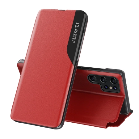 Eco Leather View Case Samsung Galaxy S25 Ultra Red