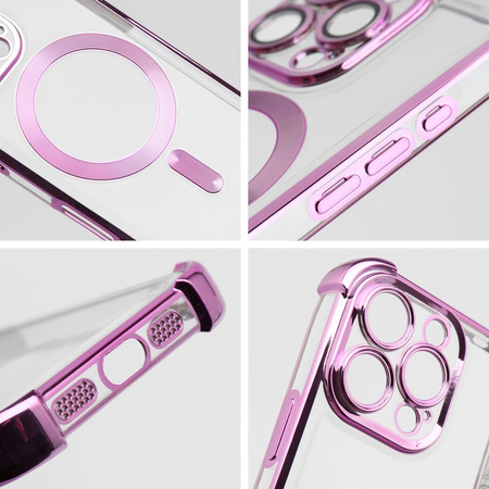 Futerał ANTISHOCK ELECTRO do IPHONE 16 Pro kompatybilny z MagSafe purpurowy