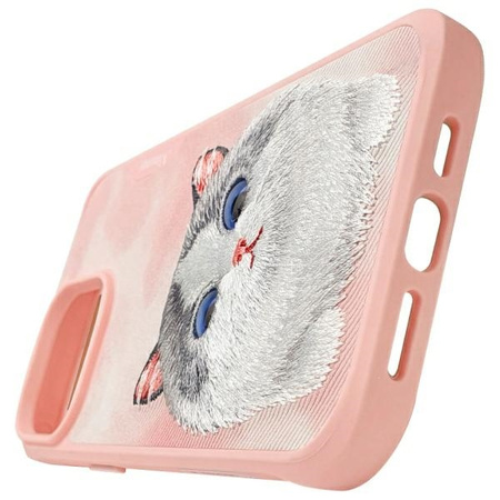 Nimmy etui iPhone 15 Pro Max 6.7          różowy/pink Big Eyed Pet 2.0 Cat