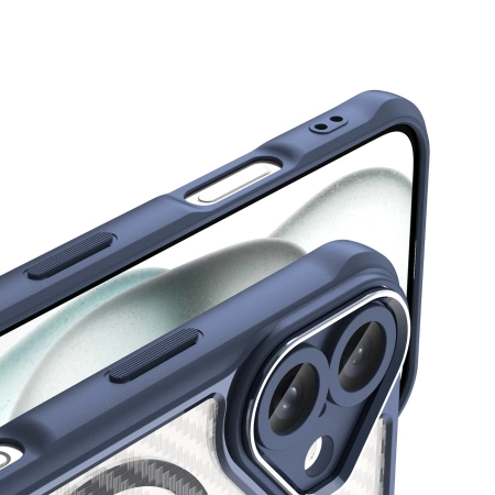 Leading Series MagSafe Silikonhülle für iPhone 16 Plus – blau