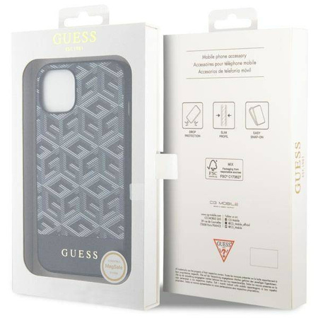 Guess GUHMP14MHGCFSEK iPhone 14 Plus 6,7" schwarz/schwarz Hartschalenkoffer GCube Stripes MagSafe