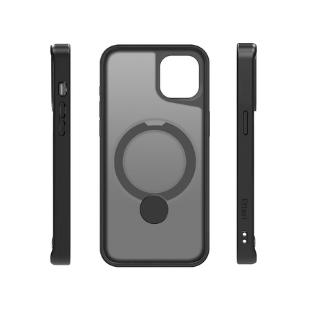 Nakładka Etteri Matt Mag Ring do iPhone 14 6,1" czarna
