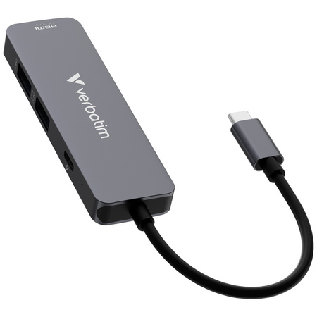 Adapter Hub Verbatim USB-C/HDMI/USB-A     3.2/USB-A 2.0 aluminiowy 32155