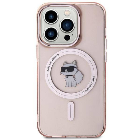 Karl Lagerfeld IML Choupette MagSafe case for iPhone 15 Pro - pink