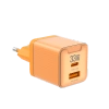 JELLICO ładowarka sieciowa EU55 GaN PD 33W 1xUSB-C + 1xUSB QC3.0 Pomarańczowy