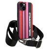 Karl Lagerfeld KLHCP14SSTSTP iPhone 14 6.1 &quot;hardcase pink / pink Color Stripes Strap