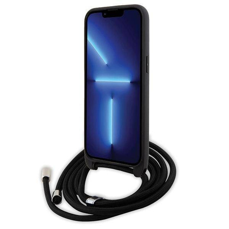 Etui Karl Lagerfeld Crossbody Saffiano Monogram Metal Pin Karl & Choupette na iPhone 15 Pro Max - czarne