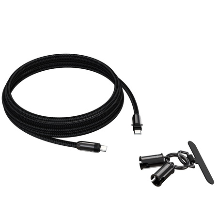 Devia kabel uniwersalna smycz 2w1 PD USB-C - USB-C 1,2 m 60W czarny