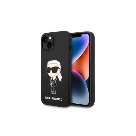 Karl Lagerfeld nakładka do iPhone 14 6,1" KLHMP14SSNIKBCK czarna hard case Magsafe Silicone NFT Ikonik