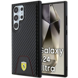 Oryginalne Etui FERRARI hardcase Carbon Stitched Bottom FEHCS24LN3PUK do Samsung Galaxy  S24 Ultra Czarny