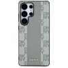 DKNY Leder-MagSafe-Hülle mit Karomuster für Samsung Galaxy S25 Ultra, Grau