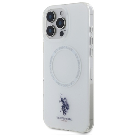 US Polo USHMP16XHOCLDPW iPhone 16Pro Max 6.9" biały/white IML Ring MagSafe