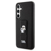 Karl Lagerfeld Gripstand Saffiano Karl&Choupette Pins case for Samsung Galaxy S23 FE - black