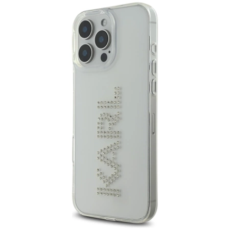 Karl Lagerfeld IML Rhinestones Logo iPhone 16 Pro Case - Clear