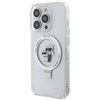Original Case IPHONE 15 PRO Karl Lagerfeld Hardcase Ring Stand Karl&Choupettte MagSafe white