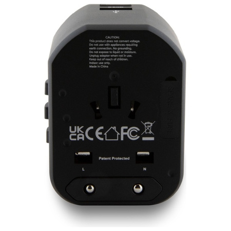 TUMI TUTA20WMSLK Travel Adapter 20W       USB-C / 2xUSB-A czarny/black