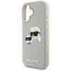 Etui IPHONE 16 Karl Lagerfeld HC 3D Rubber Double Heads beżowe